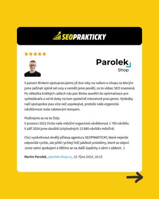 🚀 Z 237 na 23 568 návštěv měsíčně – případová studie SEO pro parolek-shop.cz Když jsme na podzim 2022 navázali spolupráci...